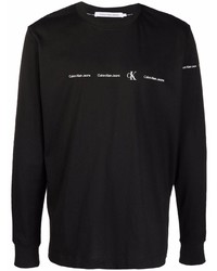Calvin Klein Jeans Logo Print Long Sleeved T Shirt