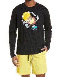 BP. Long Sleeve Cotton Graphic Tee In Black Dont Worry At Nordstrom