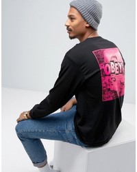 Obey Long Sleeve T Shirt With Back Print