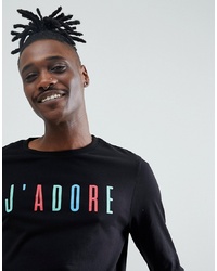 ASOS DESIGN Long Sleeve T Shirt With Jadore Slogan Print