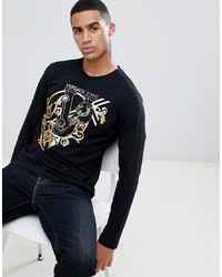 Versace Jeans Long Sleeve T Shirt With Logo