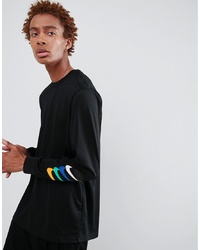 Nike SB Long Sleeve Top With Arm Print In Black 886100 010