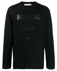 Moschino Longsleeved Logo Print T Shirt