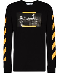 Off-White Off Carav Painting Ls Tee Blk