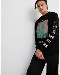 ASOS DESIGN Oversized Long Sleeve T Shirt With Photographic And Sleeve Print