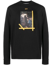 Off-White Painting Print Long Sleeve T Shirt