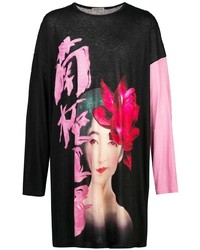 Yohji Yamamoto Printed Long Sleeved T Shirt