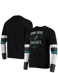 LEVELWEA R Black San Jose Sharks Sock Long Sleeve T Shirt