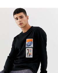 Noak Relaxed Fit Long Sleeve T Shirt With Patches