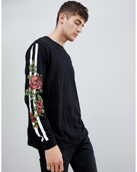 ASOS DESIGN Relaxed Long Sleeve T Shirt With And Floral Print