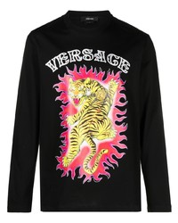 Versace Roar Print Cotton T Shirt