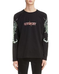 Givenchy Scorpio Fire Graphic Long Sleeve T Shirt