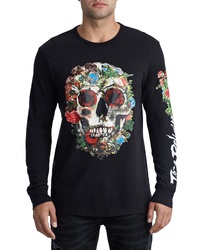 True Religion Brand Jeans Skull Bloom Graphic T Shirt