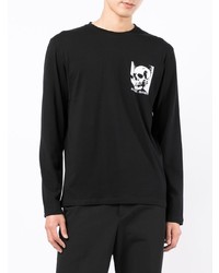Alexander McQueen Skull Print Long Sleeve T Shirt