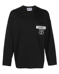 Moschino Smile Logo Print Long Sleeve Top