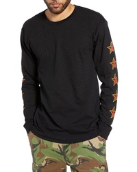 Obey Star Face Long Sleeve T Shirt