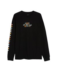 Vans Trippy Off The Wall Long Sleeve Cotton Graphic Tee In Black At Nordstrom