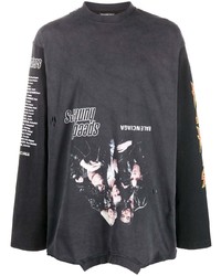 Balenciaga Upside Down Long Sleeve T Shirt