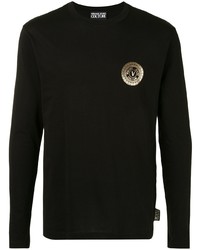 VERSACE JEANS COUTURE V Emblem Print Cotton T Shirt