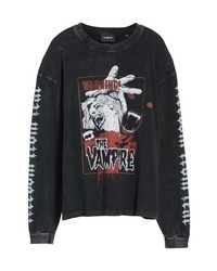 The Kooples Vampire Graphic Long Sleeve T Shirt