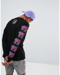 Asos X Mtv Long Sleeve T Shirt With Sleeve And Body Print