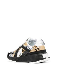 VERSACE JEANS COUTURE Barocco Logo Print Low Top Sneakers