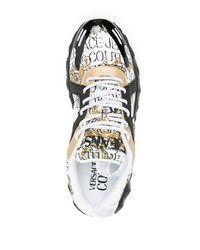 VERSACE JEANS COUTURE Barocco Logo Print Low Top Sneakers