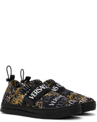 VERSACE JEANS COUTURE Black Court 88 Sneakers