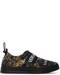 VERSACE JEANS COUTURE Black Court 88 Sneakers