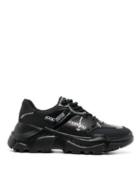 VERSACE JEANS COUTURE Chain Link Print Leather Sneakers