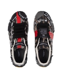 Dolce & Gabbana Portofino Graffiti Print Sneakers