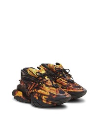 Balmain Unicorn Fire Print Sneakers