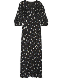 Anna Sui Printed Fil Coup And Crepe Maxi Dress