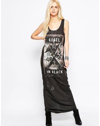 Religion Rebel In Black Maxi Dress