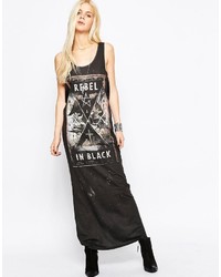 Religion Rebel In Black Maxi Dress