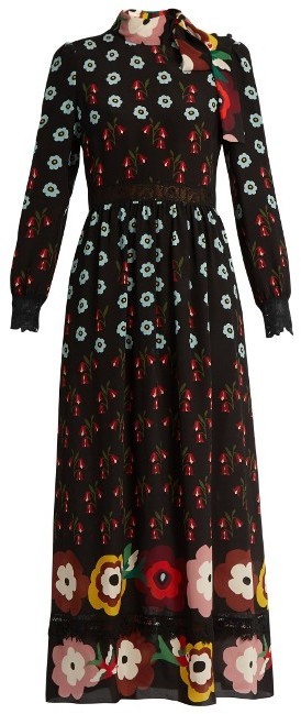 Lace maxi dress Red Valentino Garavani Multicolour size 10 UK in