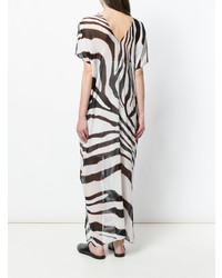 Roberto Cavalli Zebra Print Beach Dress