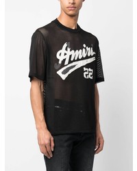 Amiri Logo Print Mesh T Shirt