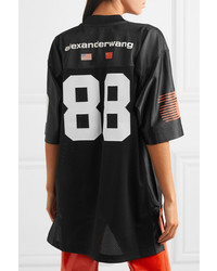 Alexander Wang Oversized Printed Mesh And Jersey Top