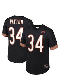 Mitchell & Ness Walter Payton Black Chicago Bears Retired Player Name Number Mesh Top