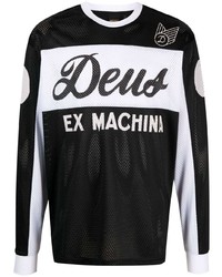 Deus Ex Machina Logo Print Mesh Panel T Shirt