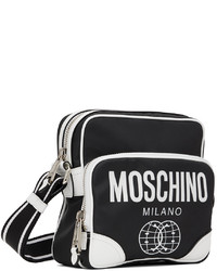 Moschino Black Smiley Double Smiley Messenger Bag