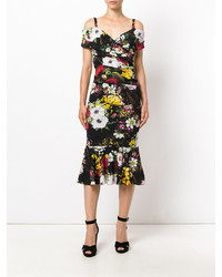 Dolce & Gabbana Bouquet Print Midi Dress