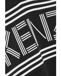 Kenzo Printed Cotton Jersey Midi Dress Black