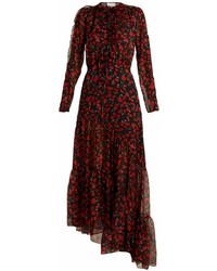 Raquel Diniz Anita Floral Print Silk Chiffon Midi Dress