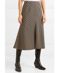 RUH Printed Cady Midi Skirt