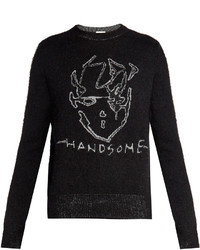Saint Laurent Handsome Intarsia Mohair Blend Sweater