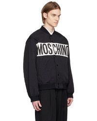 Moschino Black Printed Bomber Jacket