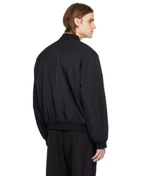 Moschino Black Printed Bomber Jacket