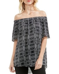 Vince Camuto Graphic Off The Shoulder Blouse